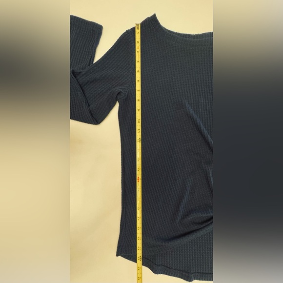 Neineiwu Womens Size Medium Blue Long Sleeve Stretch Pullover Top Boho Retro - Picture 4 of 8